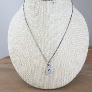 Small Sterling Silver Songbird Necklace, 16" chain